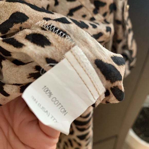 Leopard Print Zara Blouse Sz Small - Picture 5 of 8
